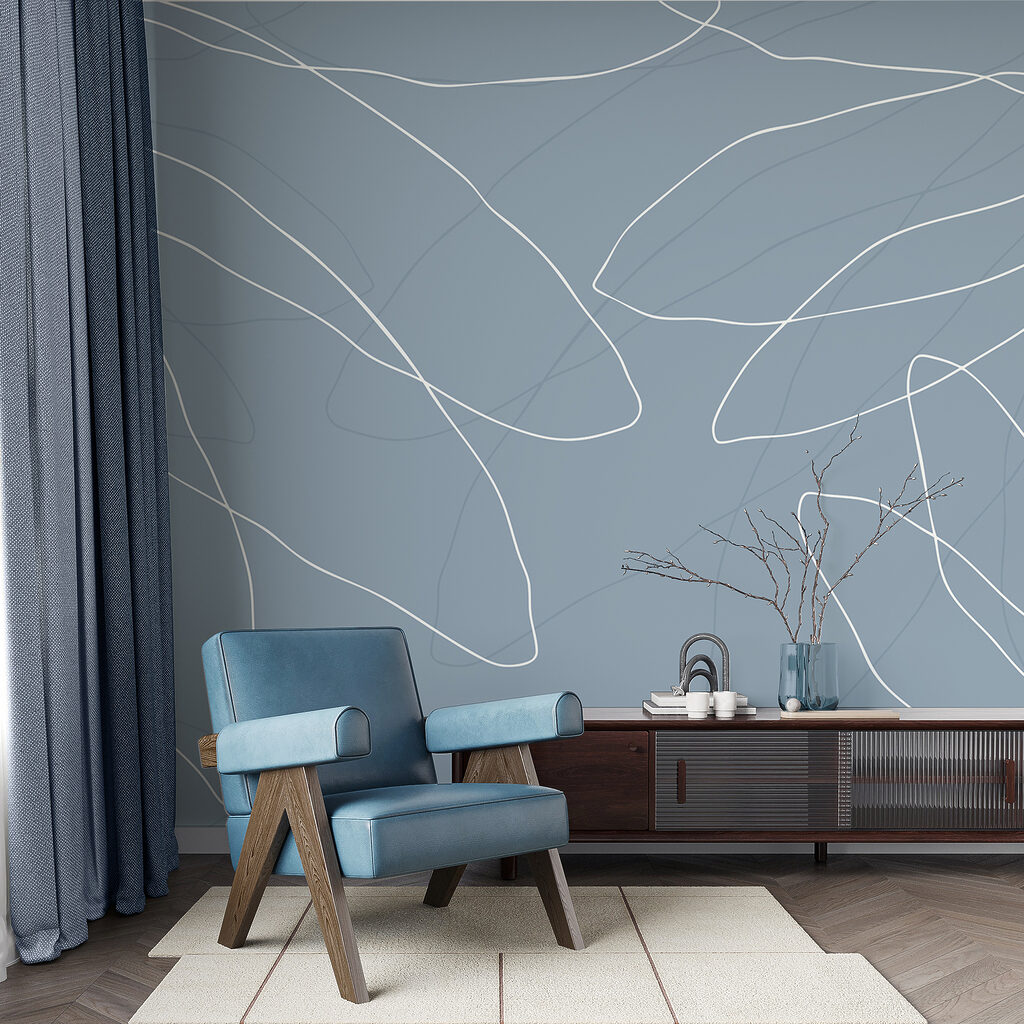 Fundal albastru cu linii albe