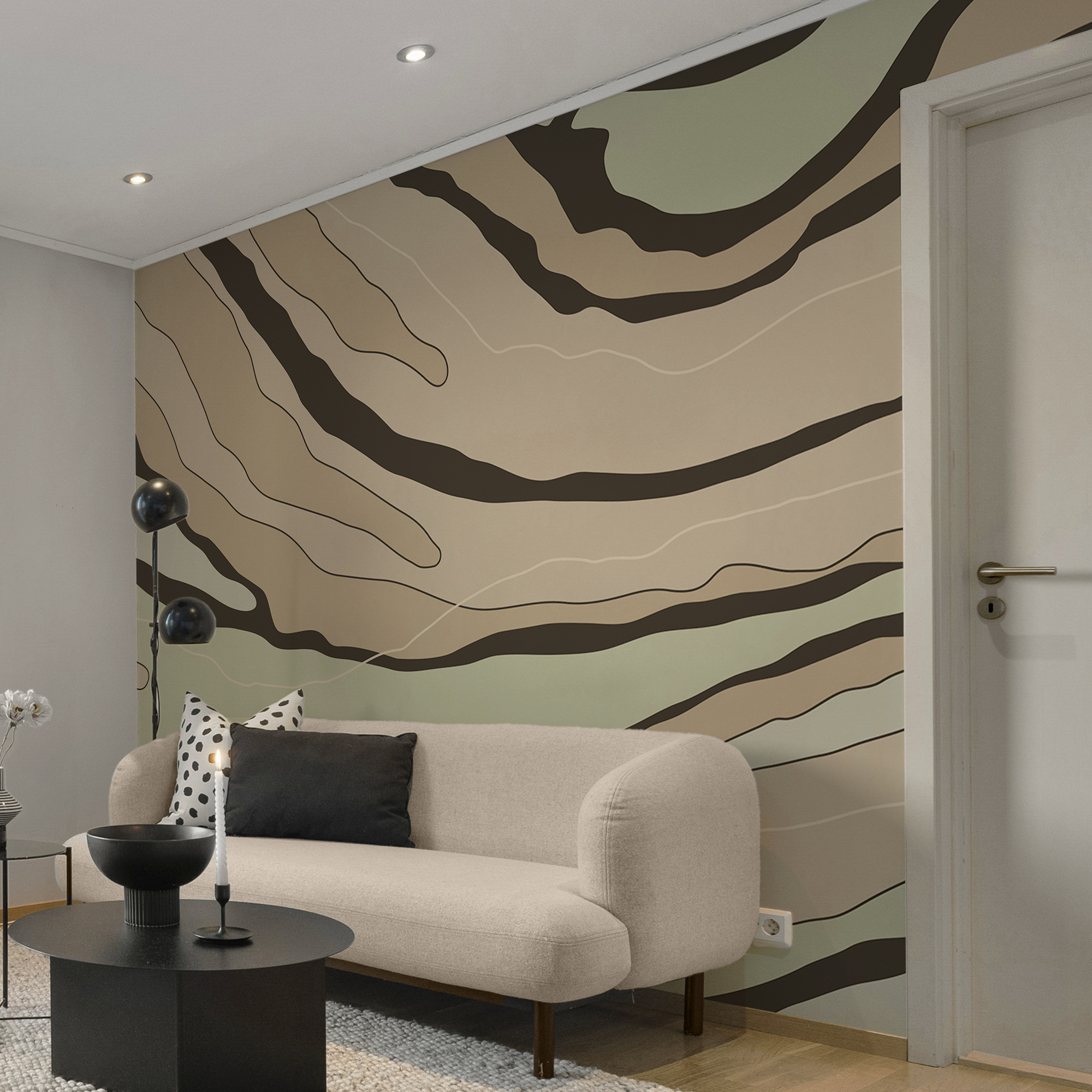 Linii abstracte în tonuri calde de pământ Linii abstracte în tonuri calde de pământ