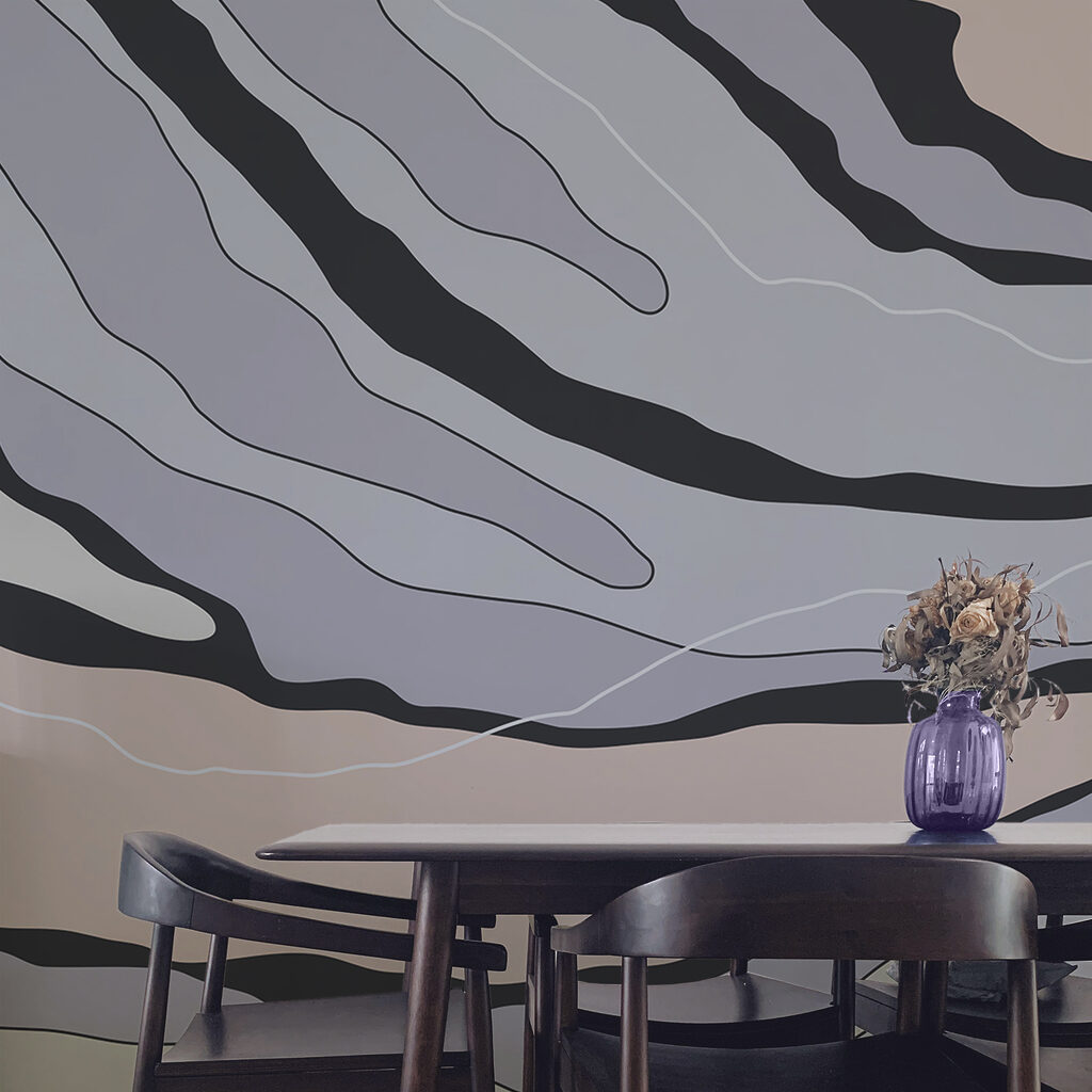 Linii abstracte în culori moi