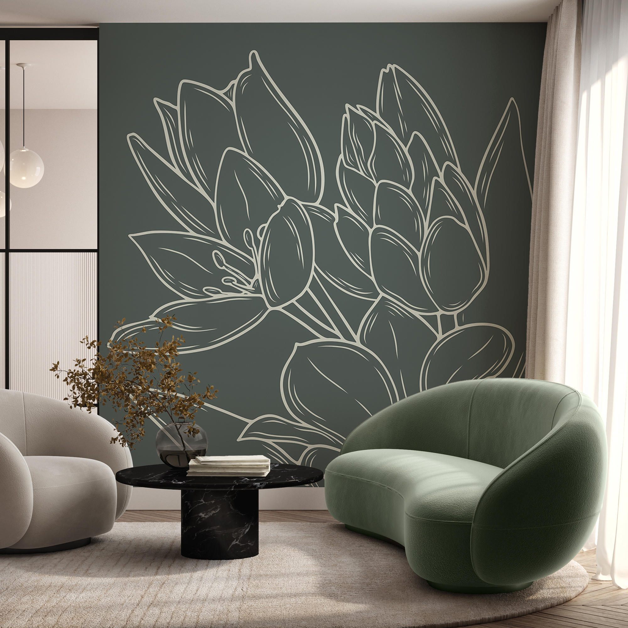 Desen de flori pe o plantă