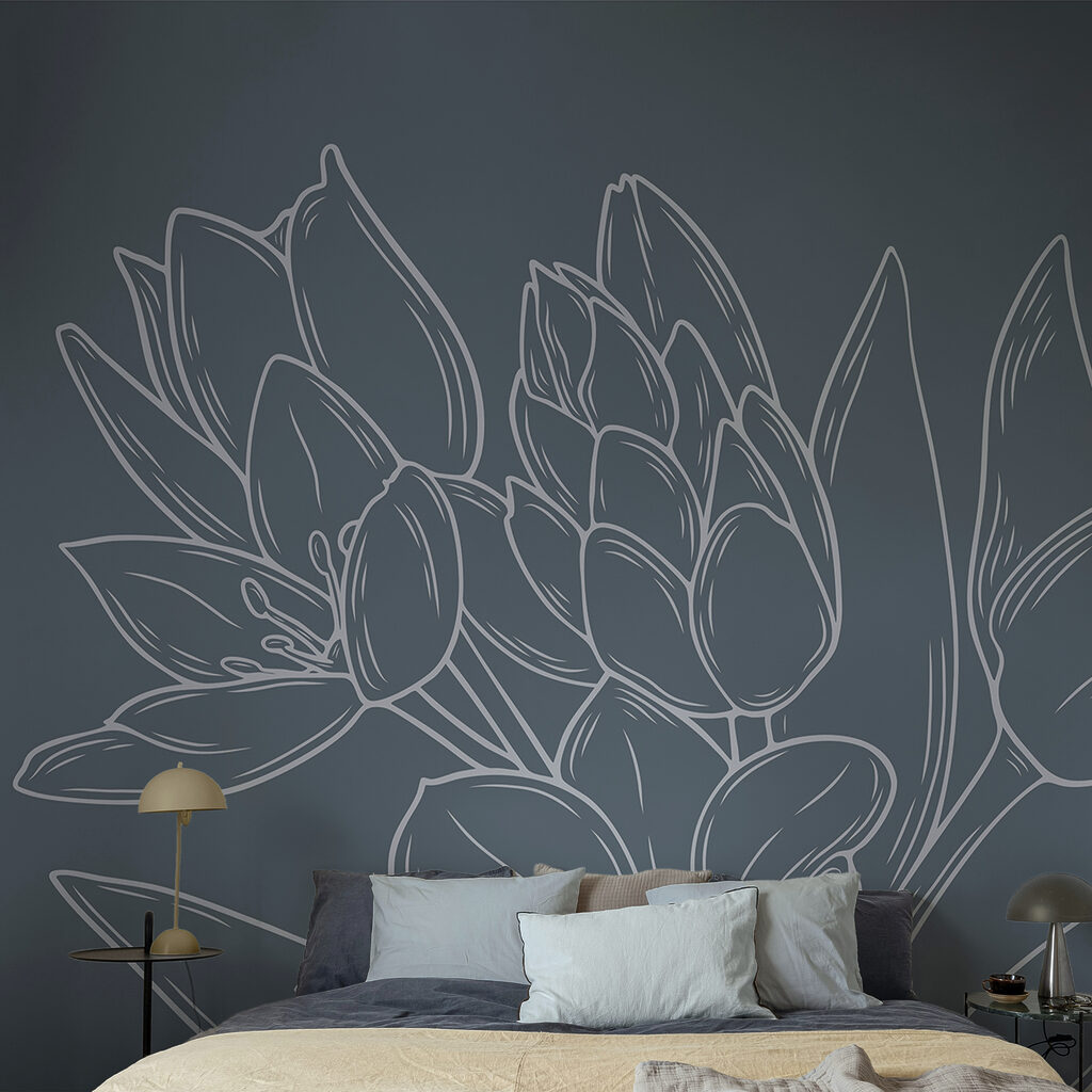 Flori delicate pe un fundal întunecat