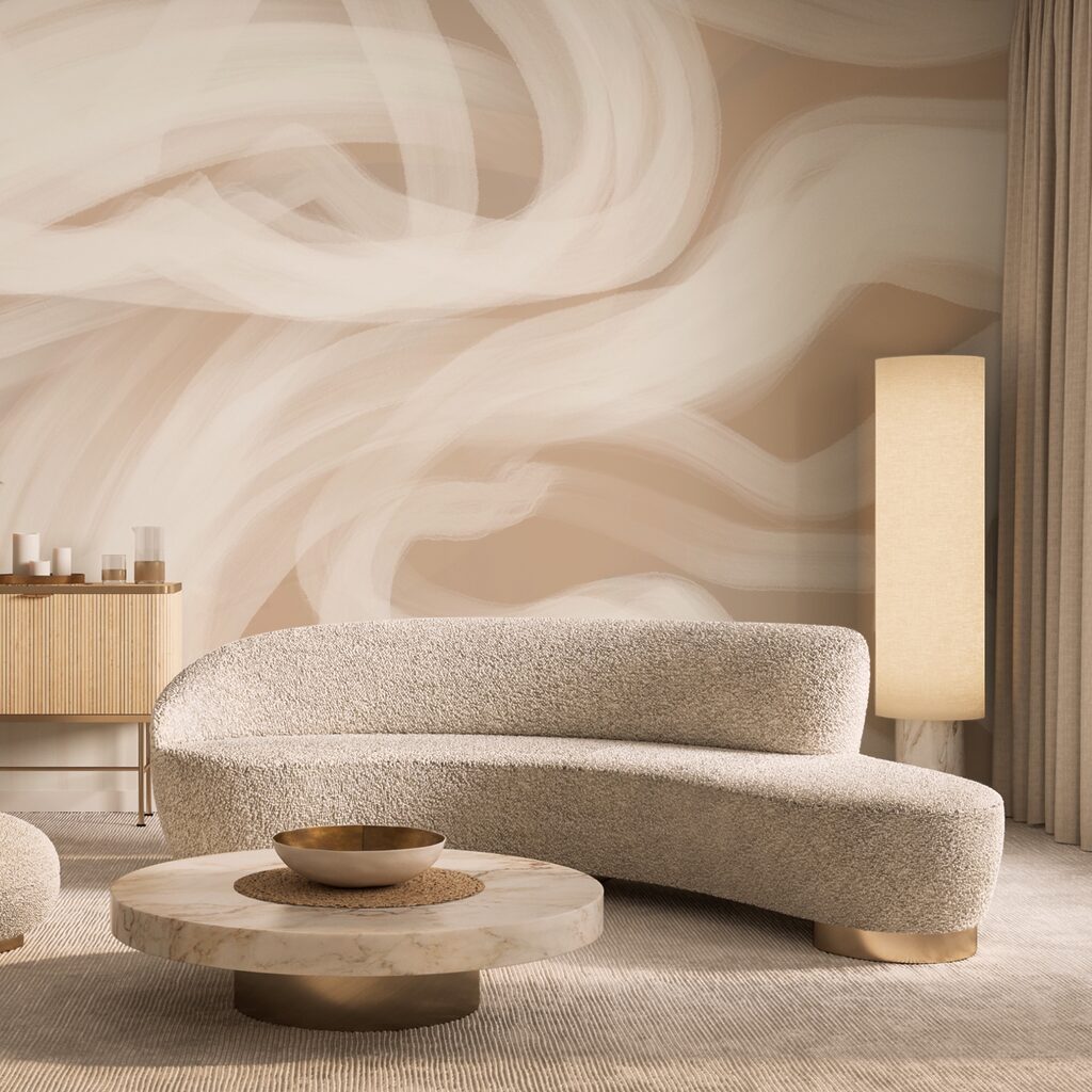 Vârtejuri albe pe un fundal cafeniu