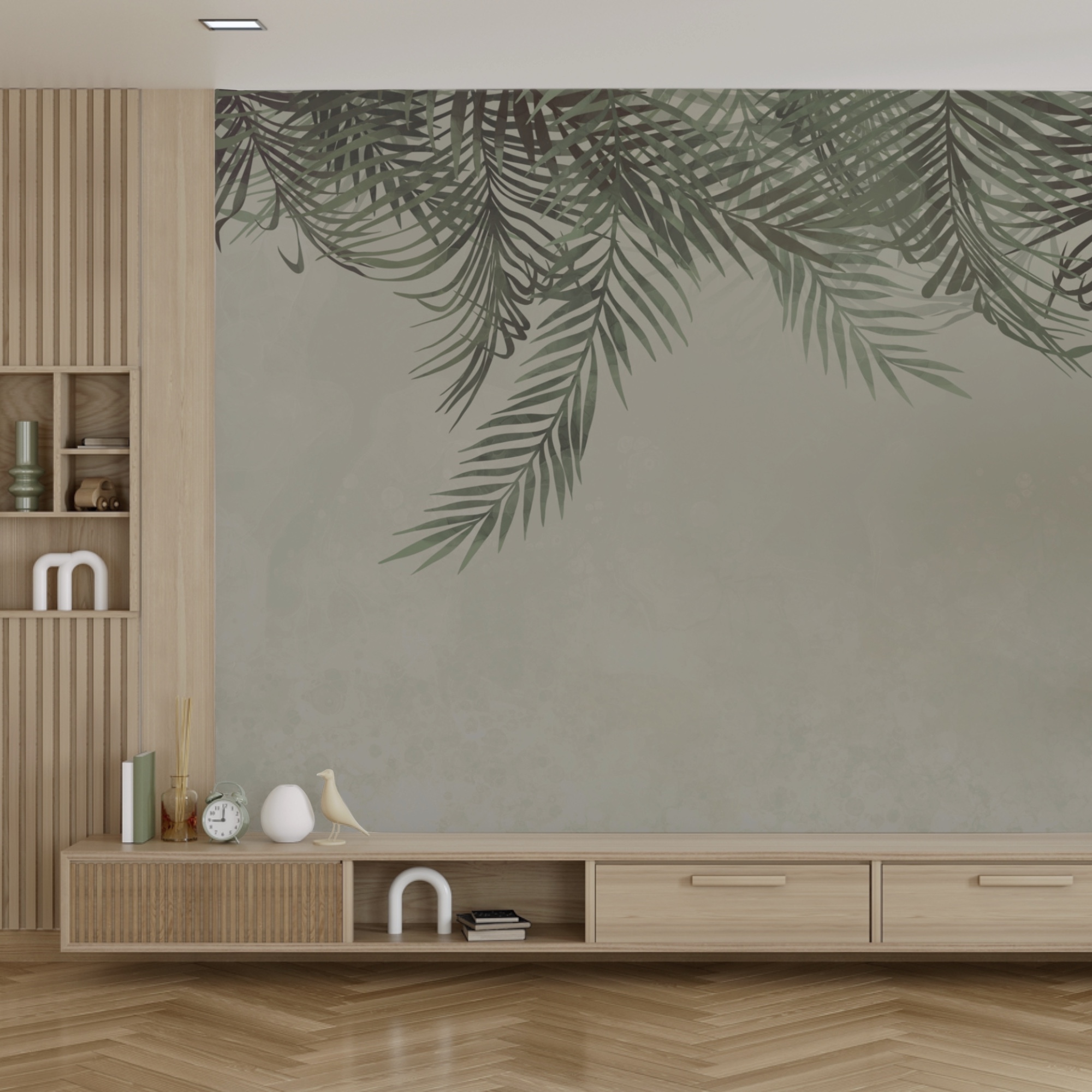 Verdeață încadrând un fundal moale