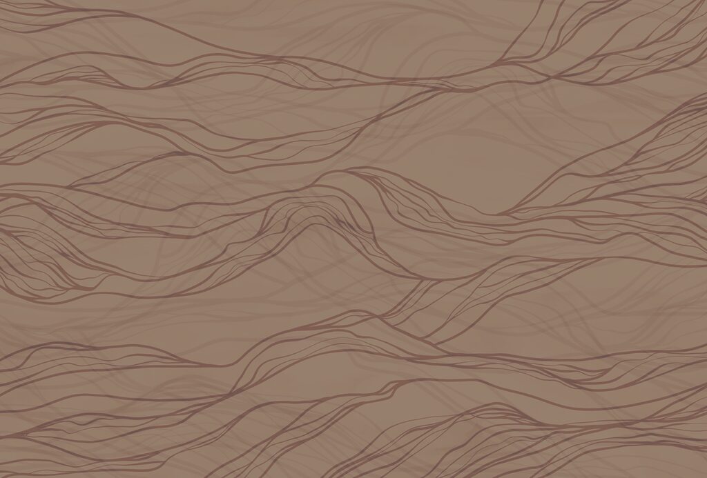 Brown wavy lines on a tan surface Brown wavy lines on a tan surface