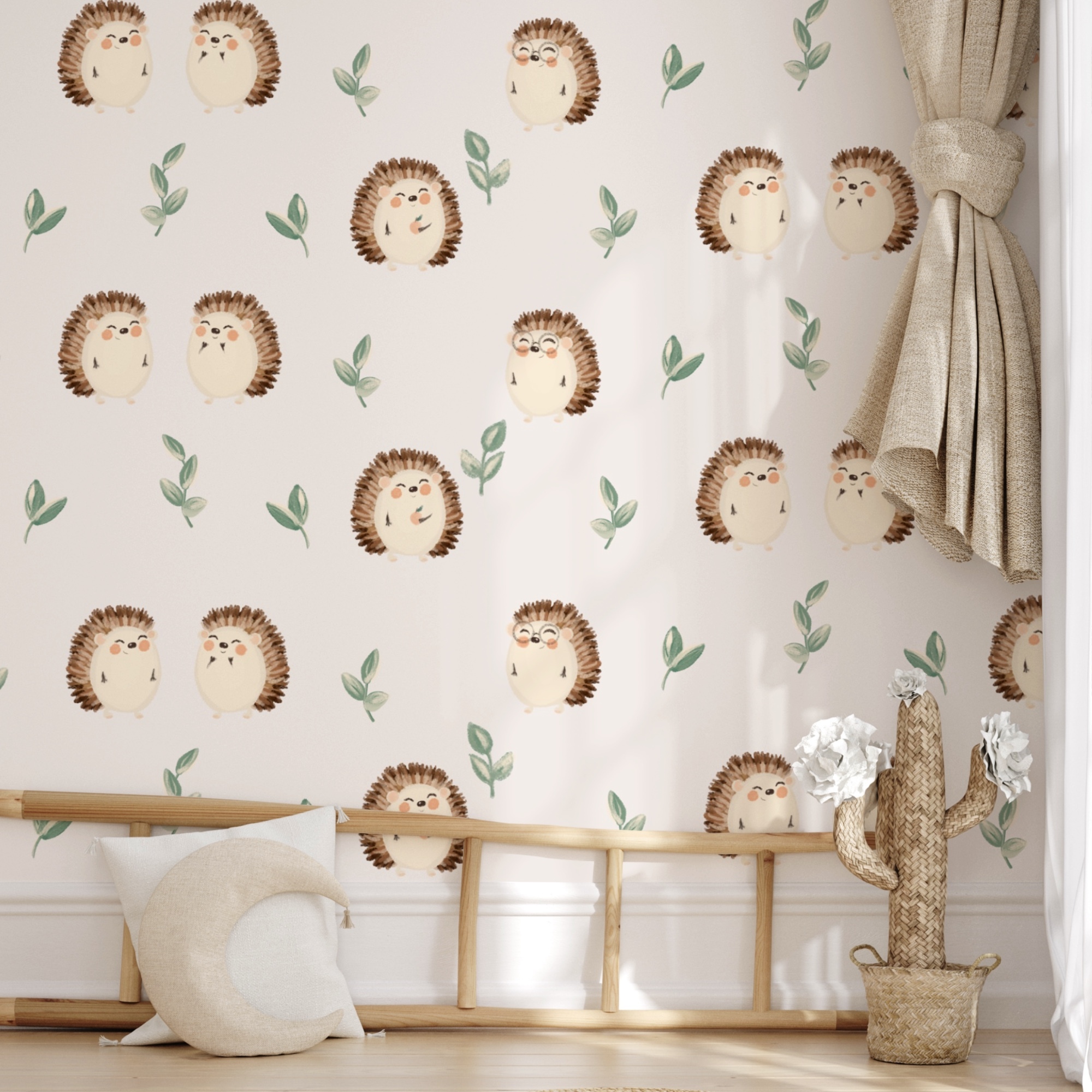 Model de arici și frunze