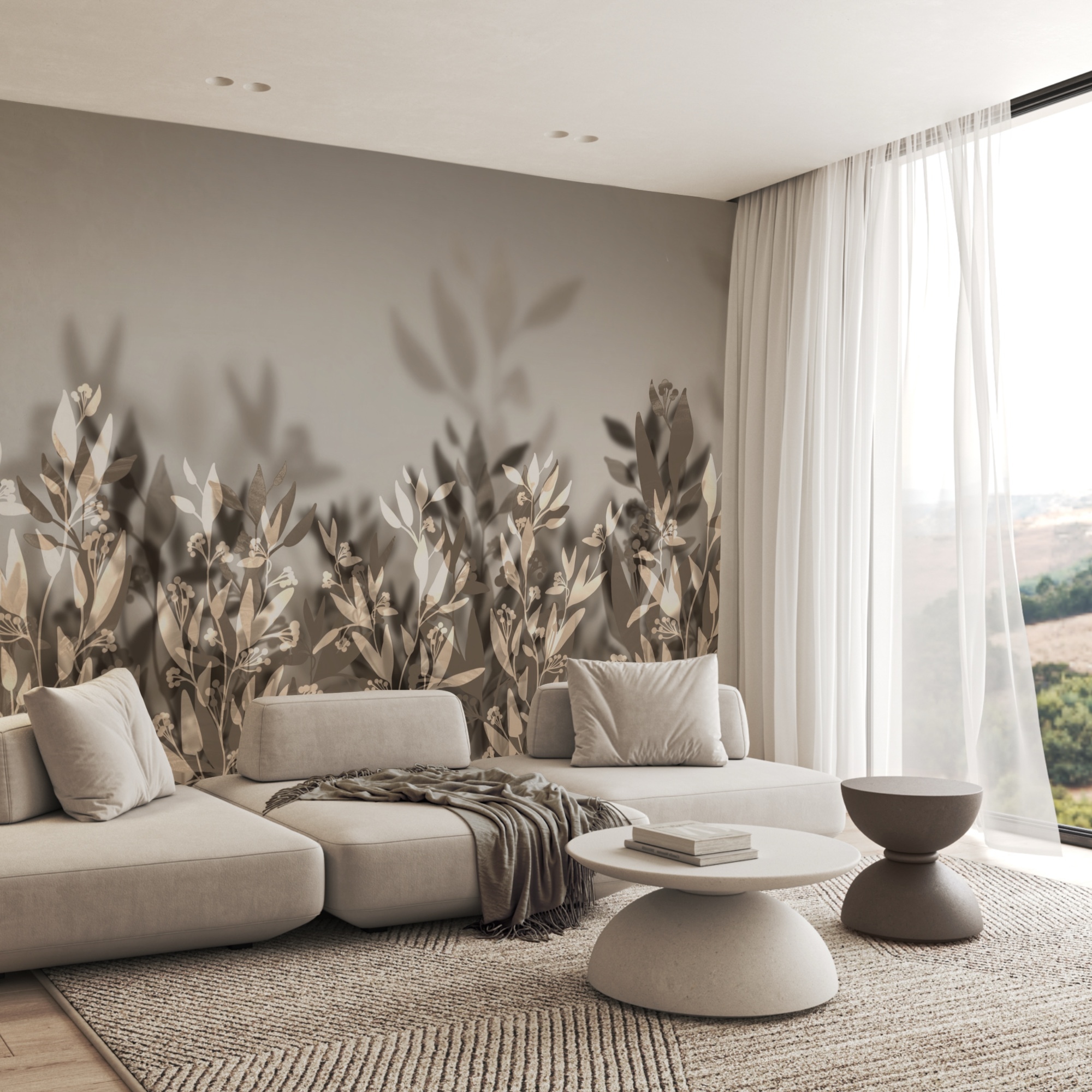 Frunze gingașe în umbre moi