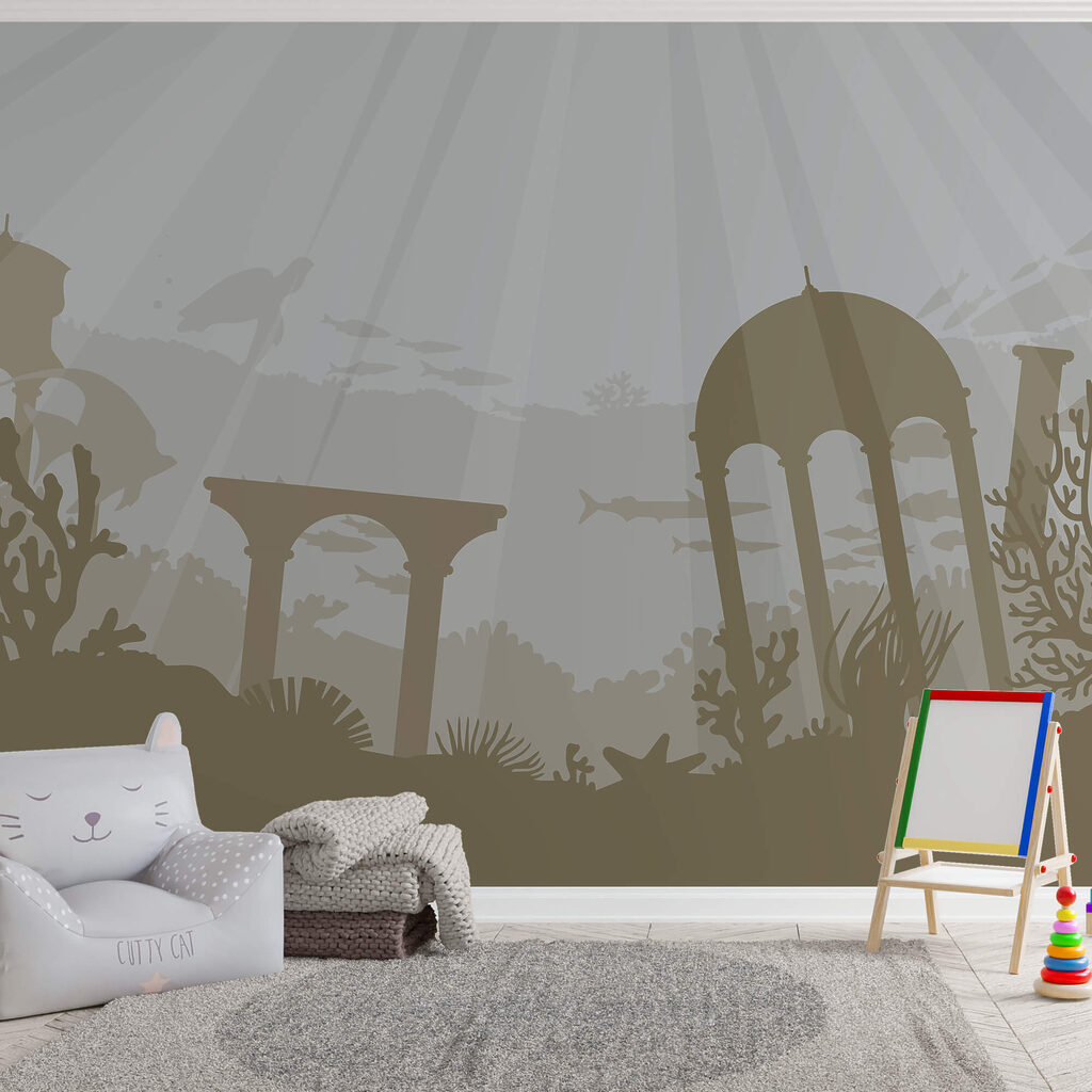 Silueta unei clădiri sub apă