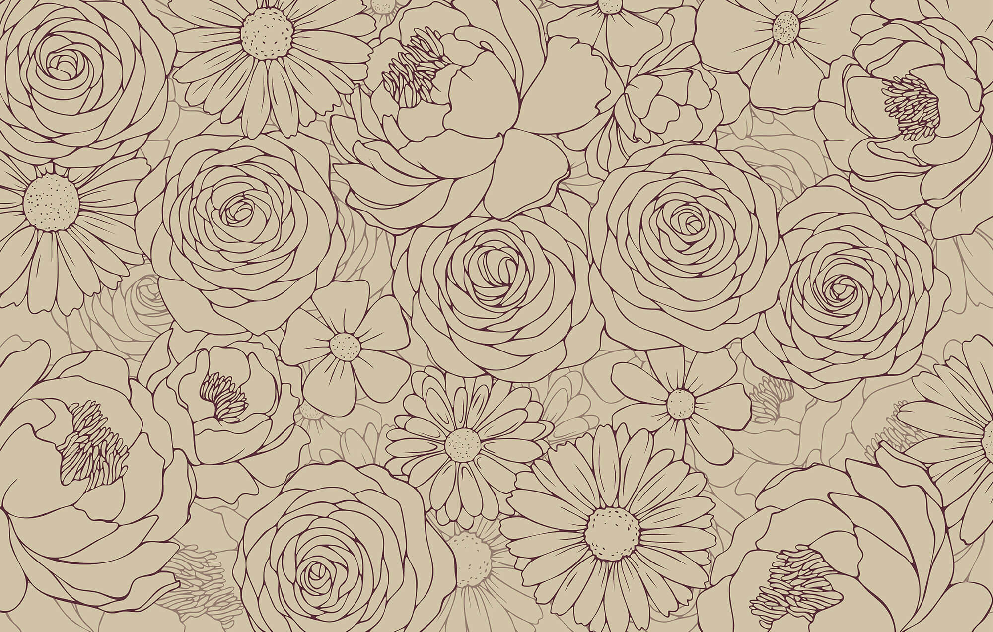 Floral pattern in soft hues
