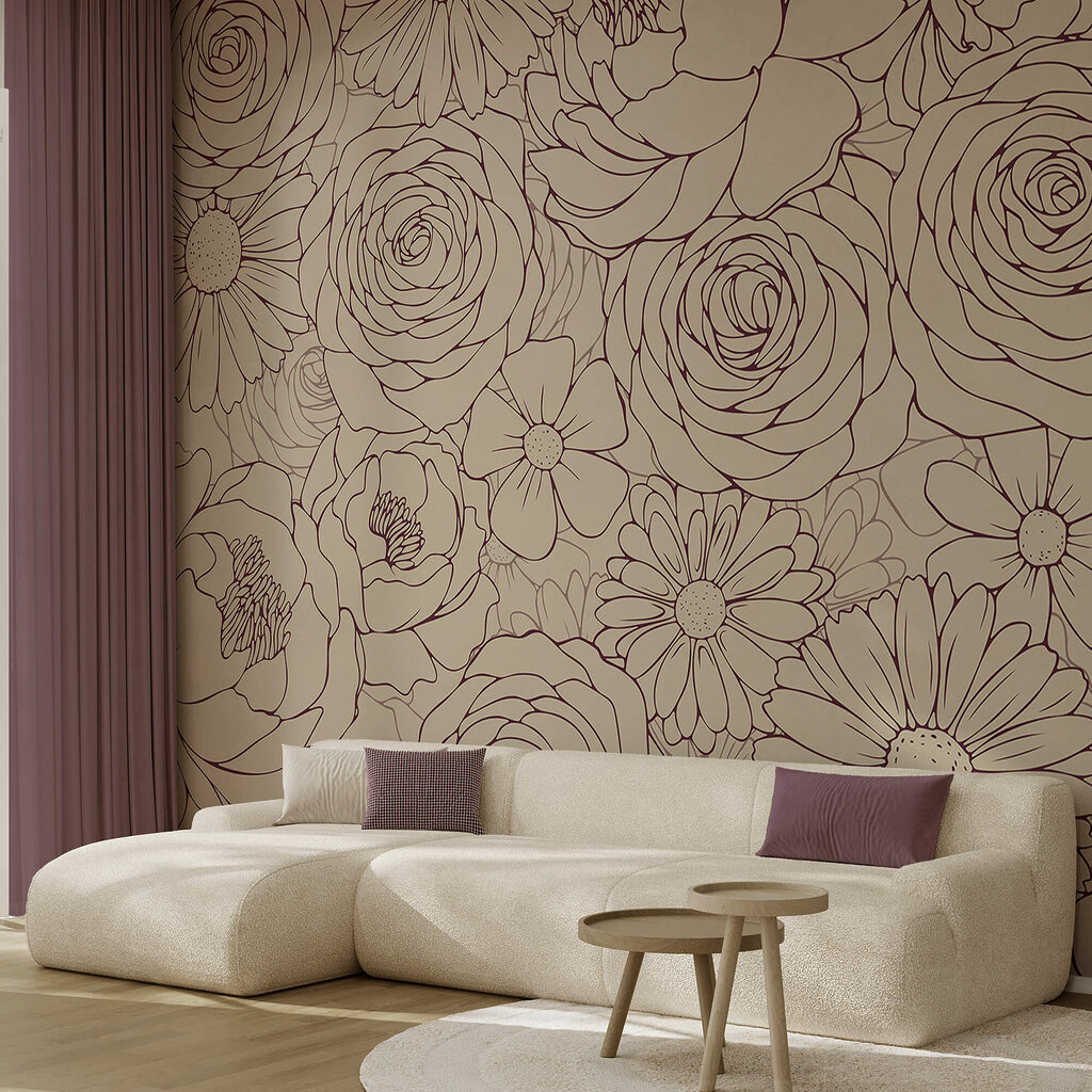 Model floral în nuanțe delicate