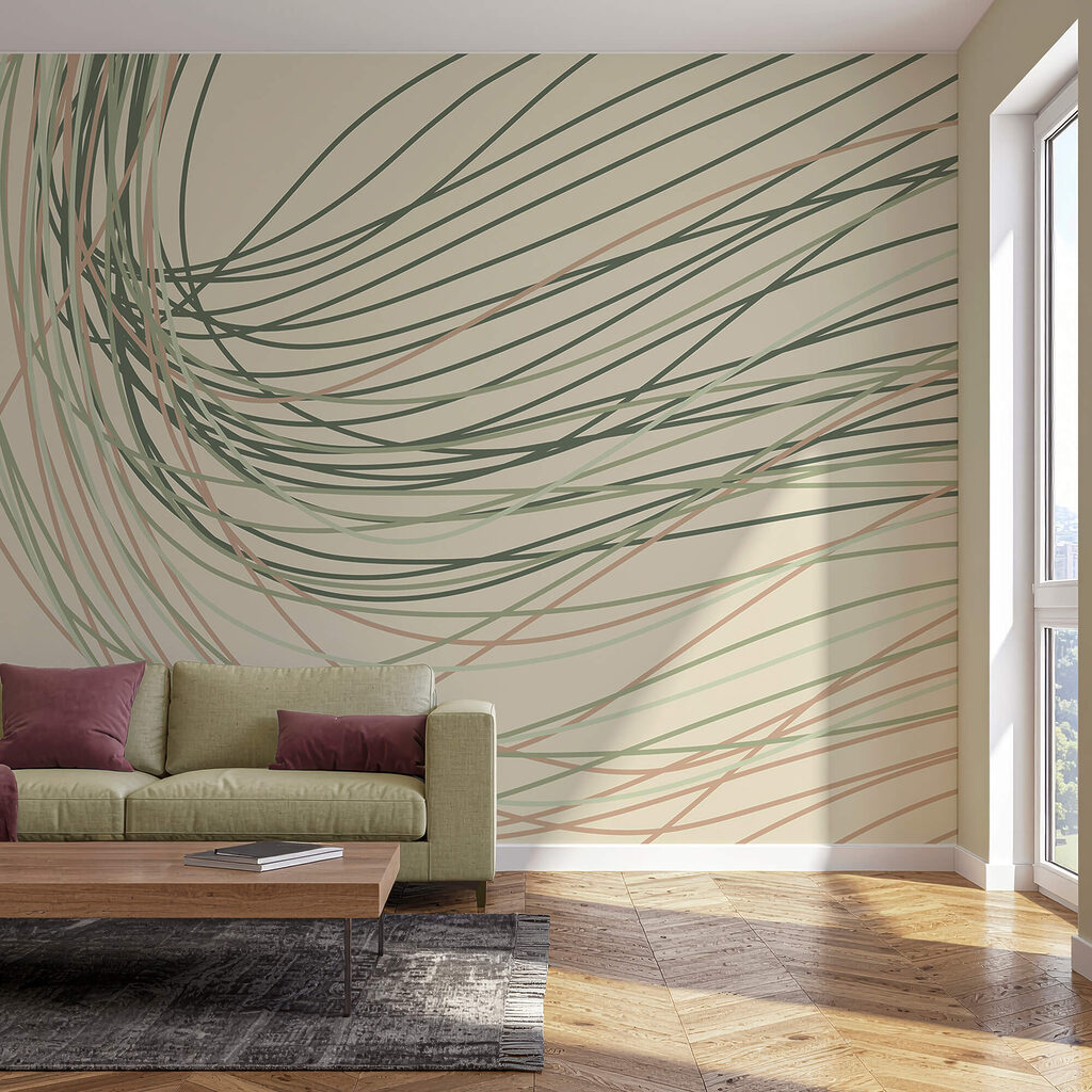 Linii curgătoare în tonuri pastelate moi