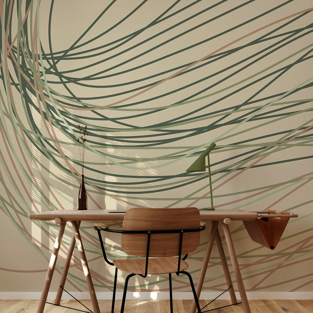 Linii curgătoare în tonuri pastelate moi