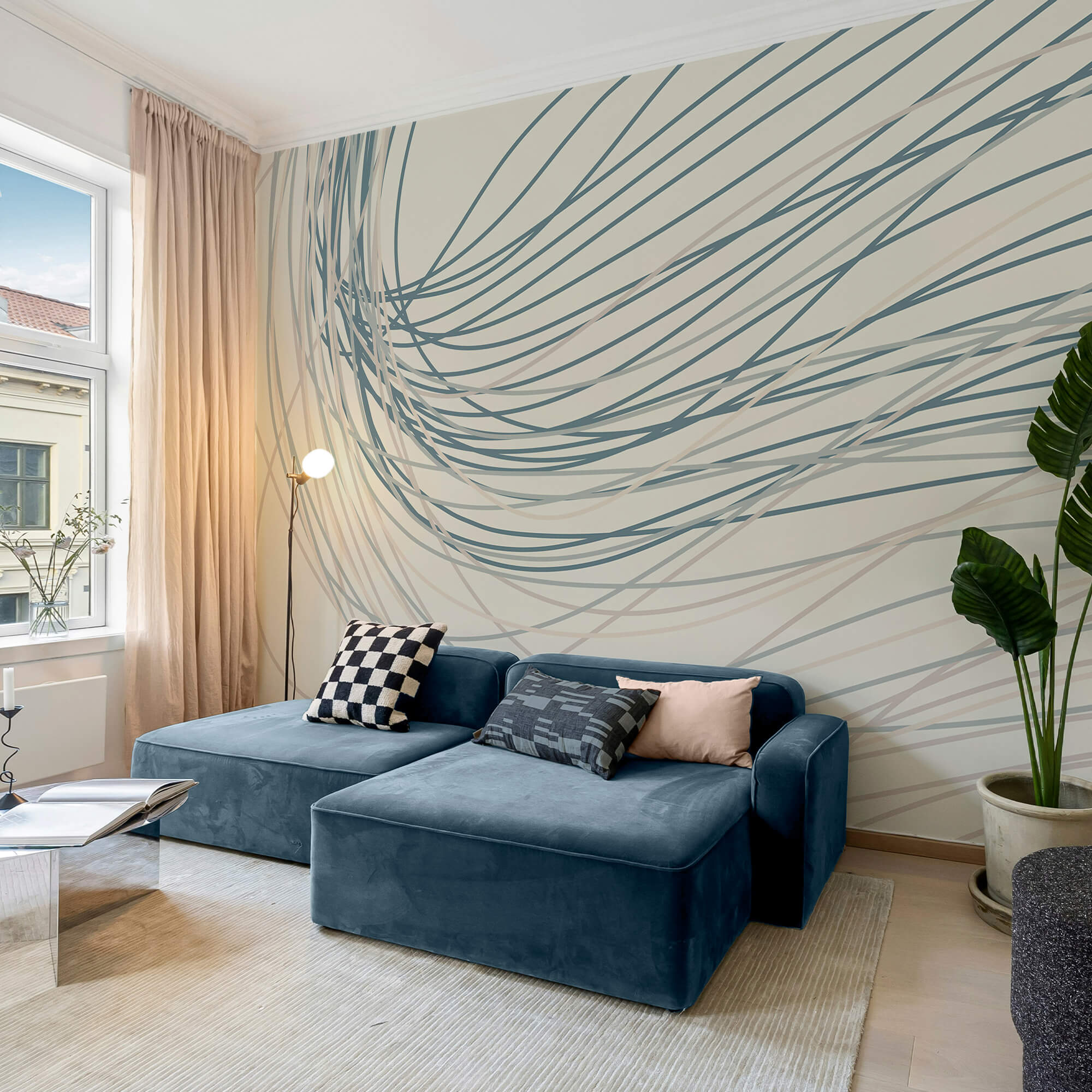 Liniile curgătoare creează un ritm ușor