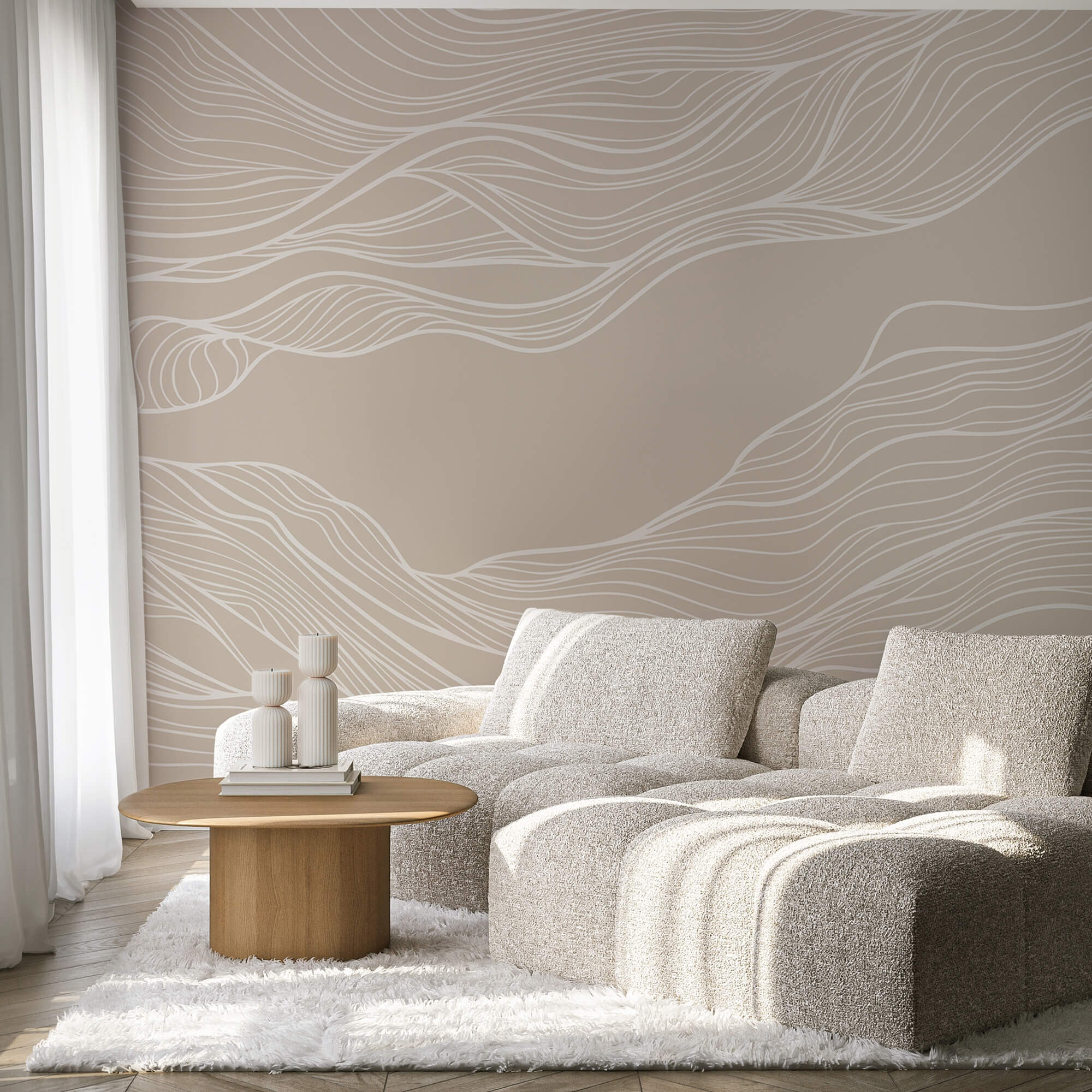 Linii albe pe un fundal maro