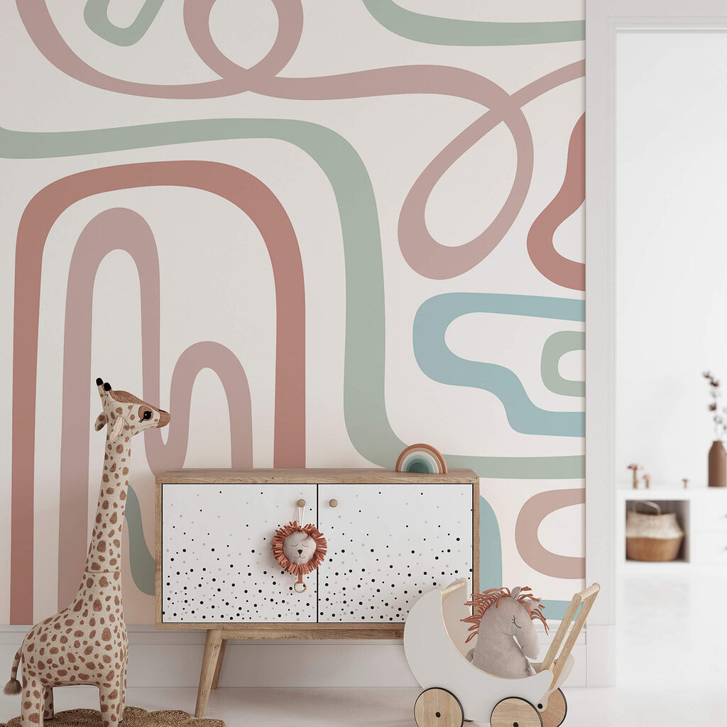 Linii colorate pe un fundal alb