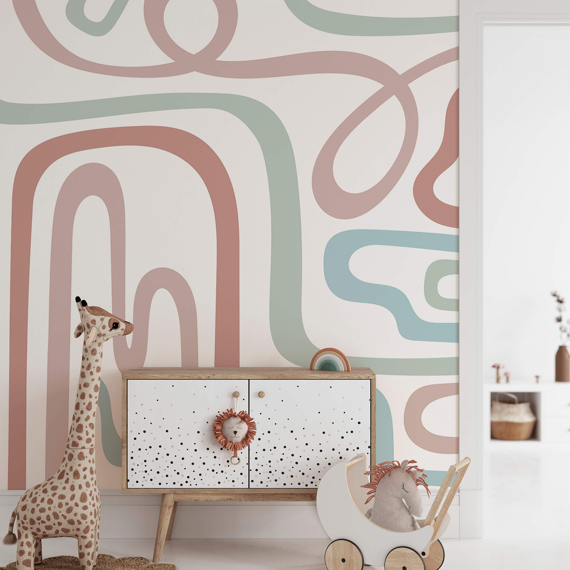 Linii colorate pe un fundal alb