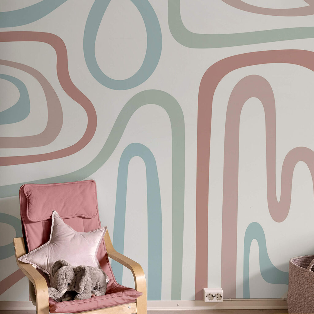 Linii colorate pe un fundal alb