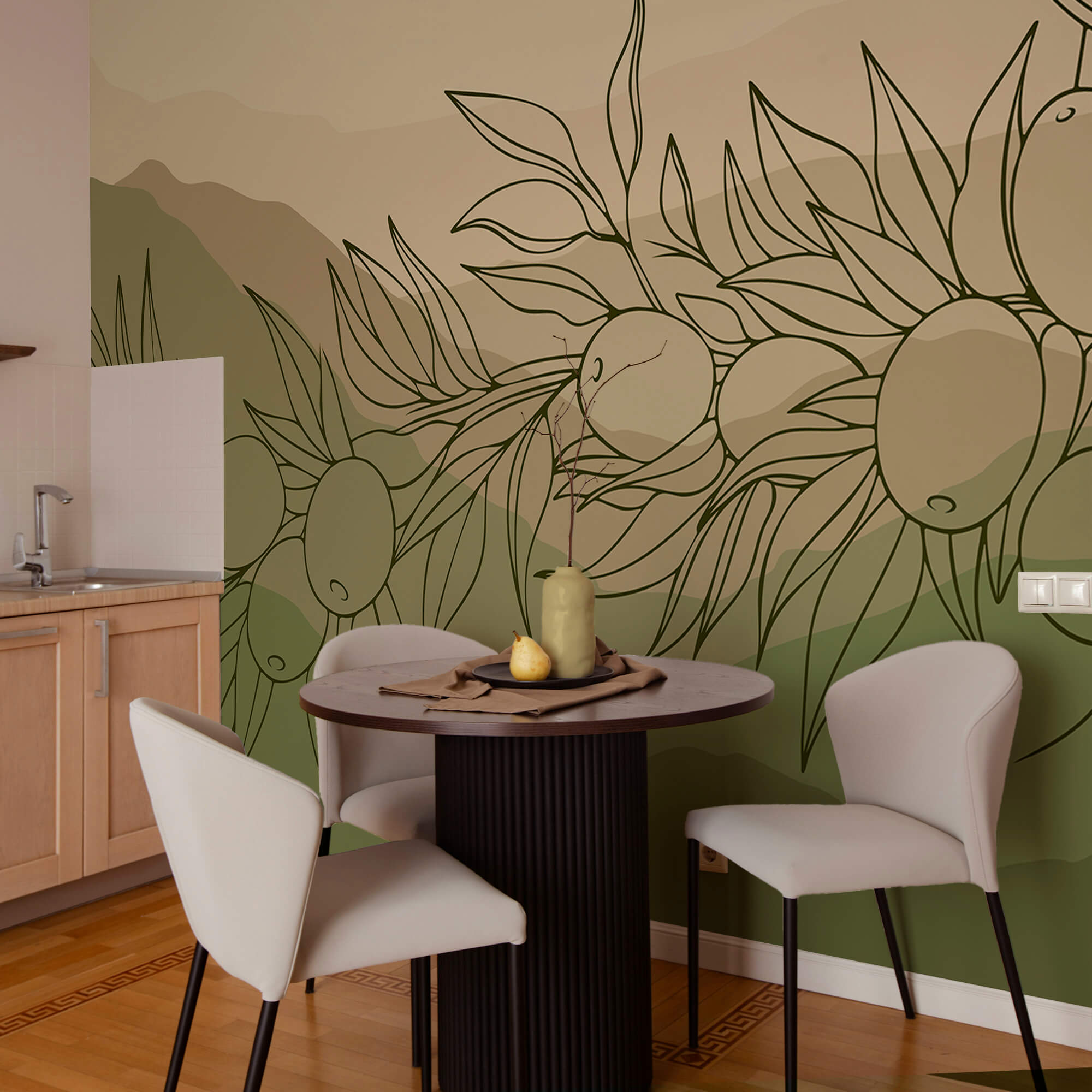 Desen de fructe pe o ramură Desen de fructe pe o ramură