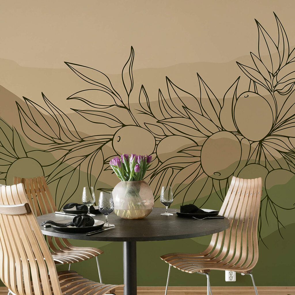 Desen de fructe pe o ramură Desen de fructe pe o ramură