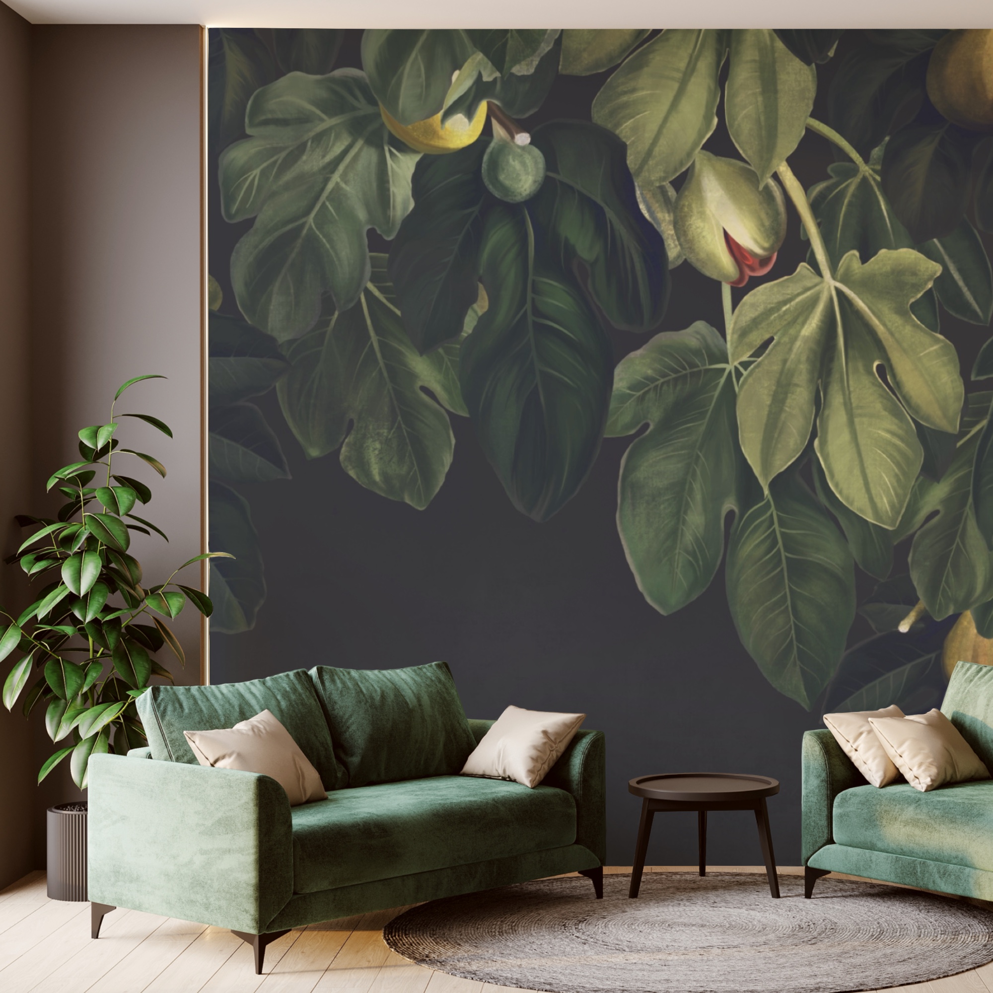 Frunziș luxuriant cu fructe vibrante