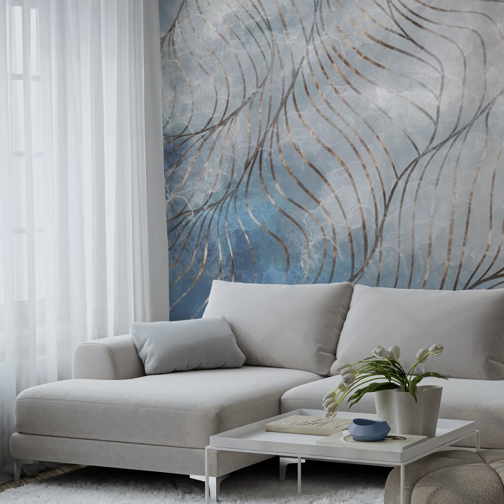 Curbe elegante în culori reci