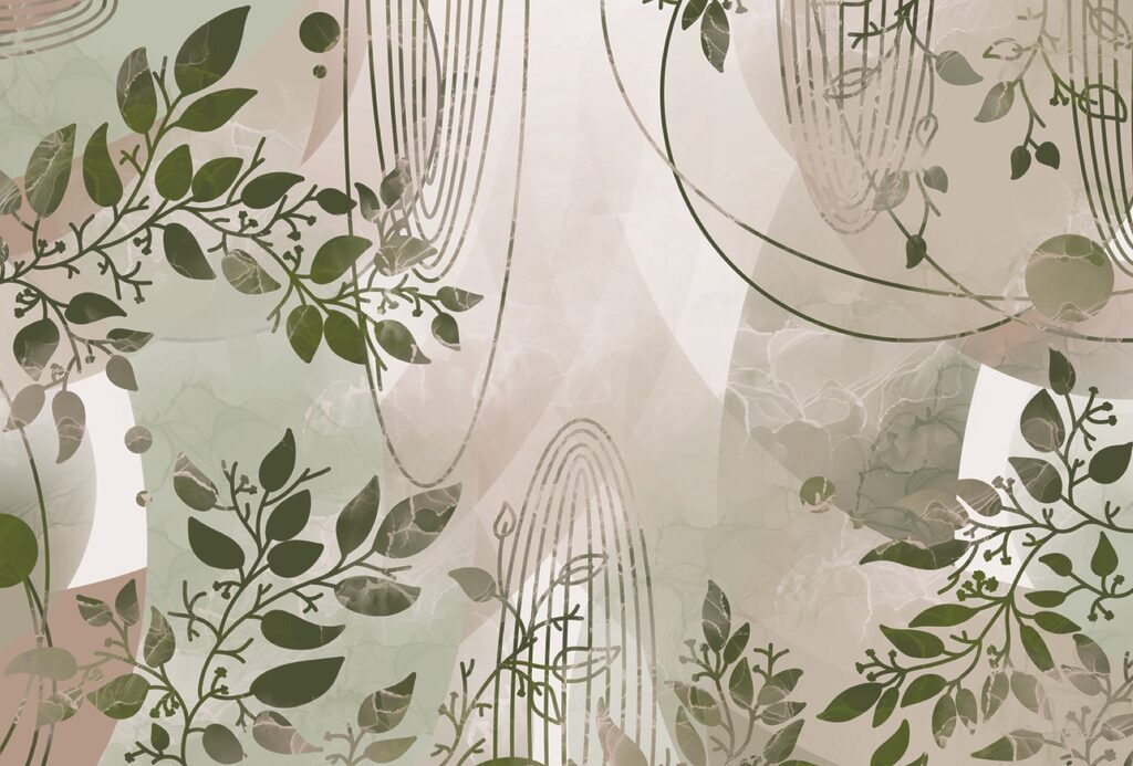 Design abstract inspirat din natură în verde Design abstract inspirat din natură în verde