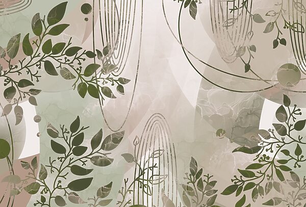 Design abstract inspirat din natură în verde Design abstract inspirat din natură în verde
