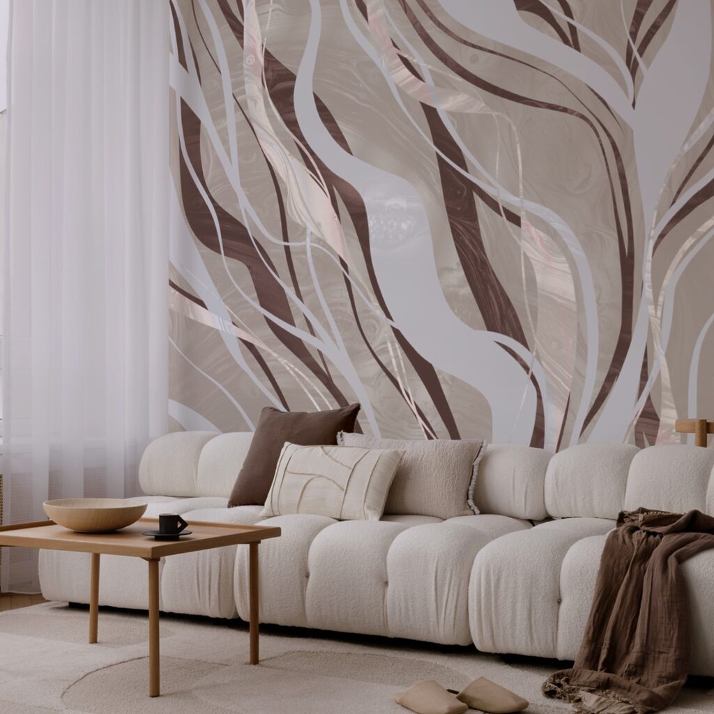 Vârtejuri maro și albe Vârtejuri maro și albe