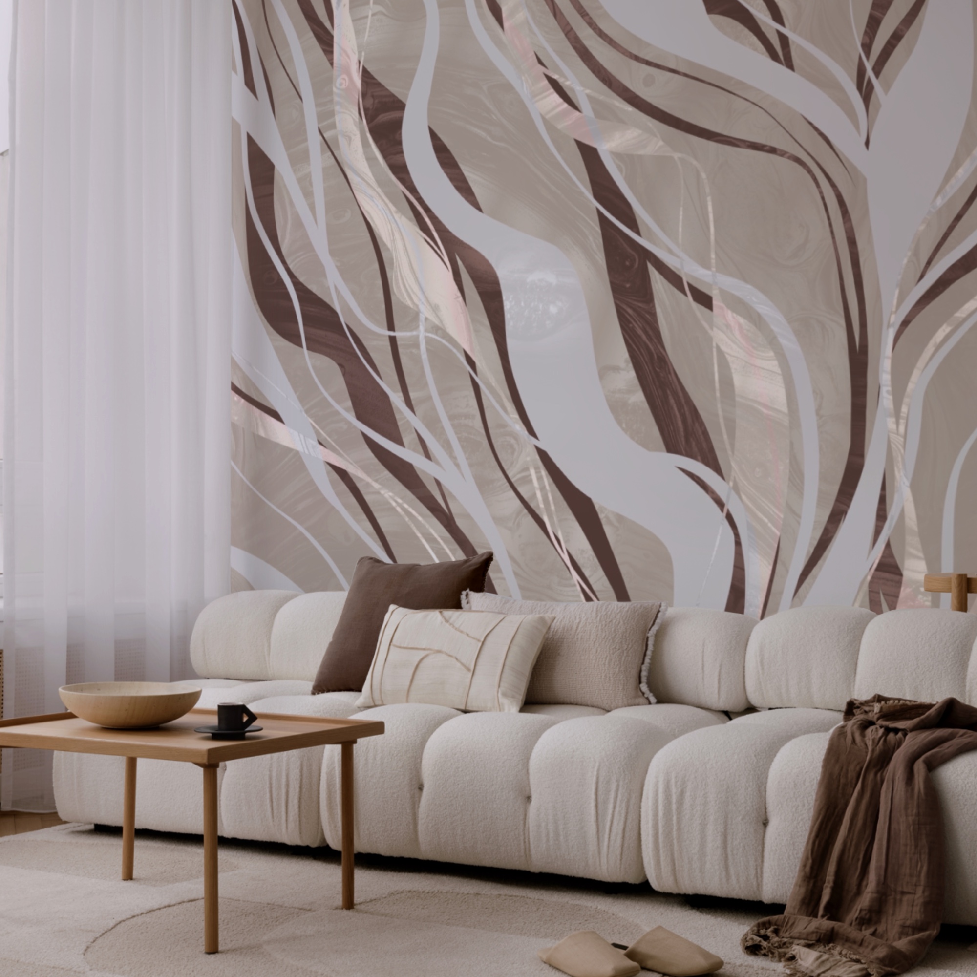 Vârtejuri maro și albe Vârtejuri maro și albe