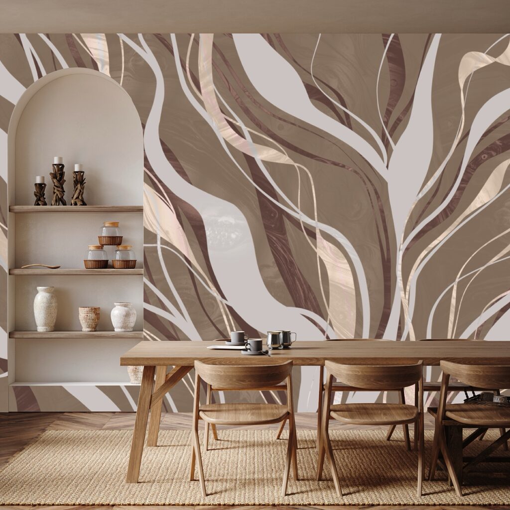 Vârtejuri maro și albe