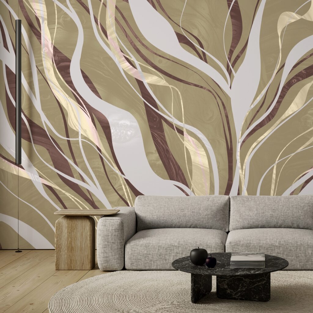 Vârtejuri maro și albe