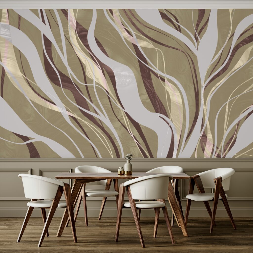 Vârtejuri maro și albe