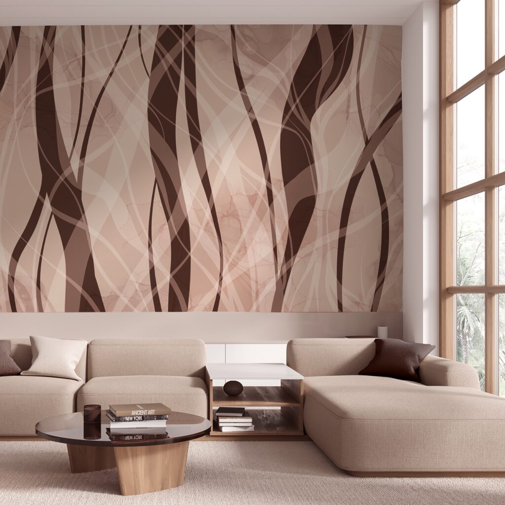 Valuri moi în tonuri calde de pământ