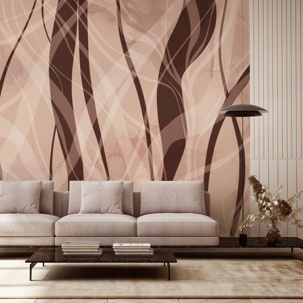 Valuri moi în tonuri calde de pământ