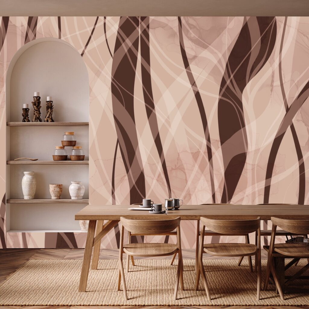 Valuri moi în tonuri calde de pământ