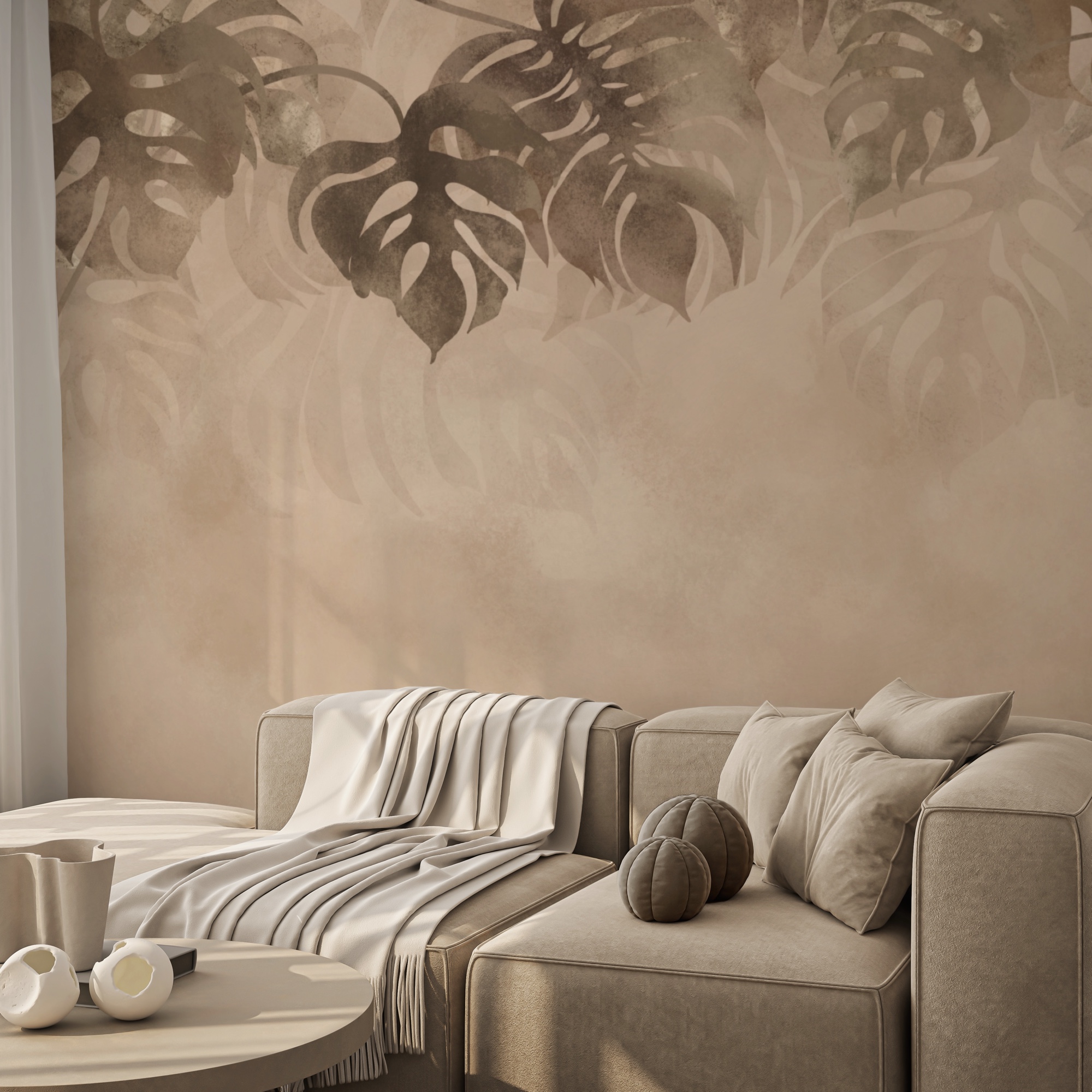 Frunziș elegant pe fundal moale Frunziș elegant pe fundal moale