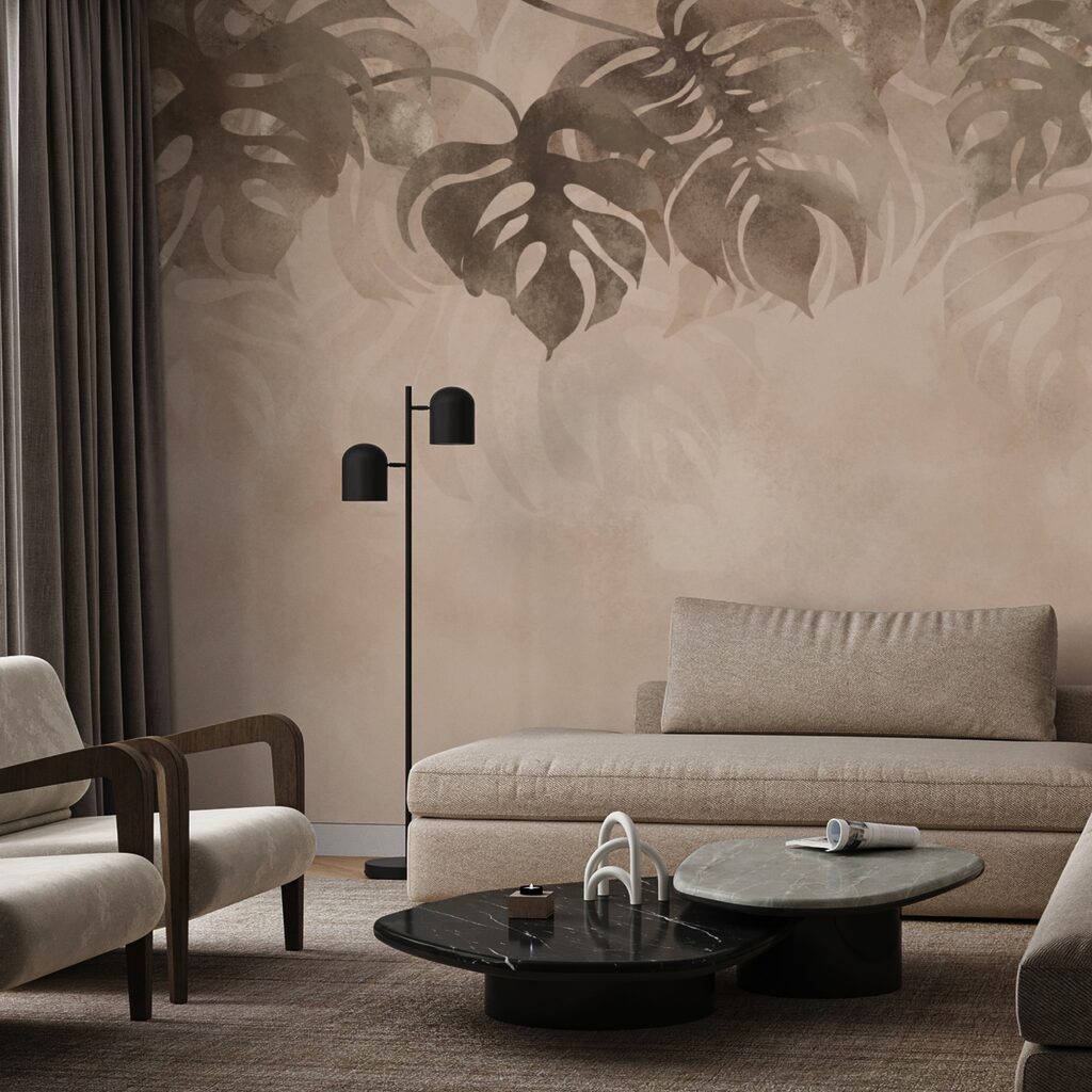 Frunziș elegant pe fundal moale Frunziș elegant pe fundal moale