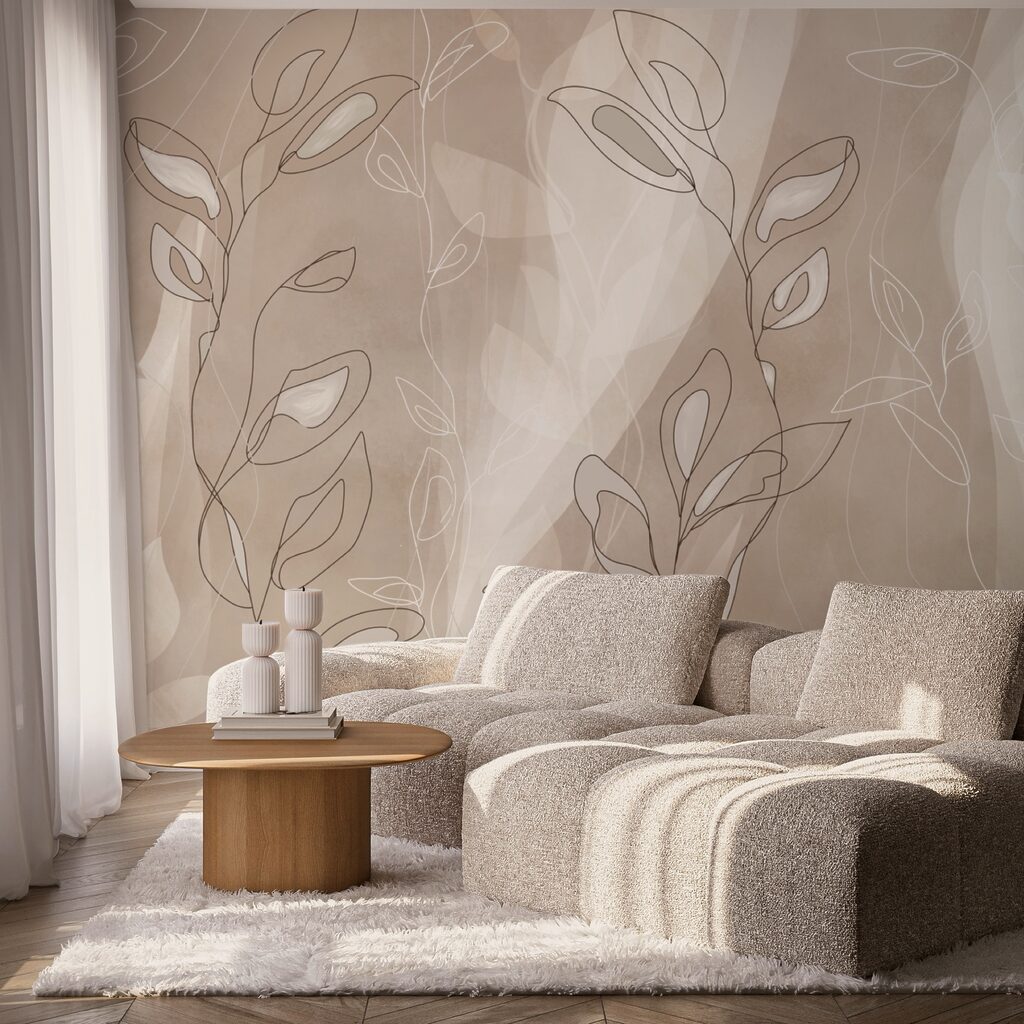 Linii moi pe un fundal blând