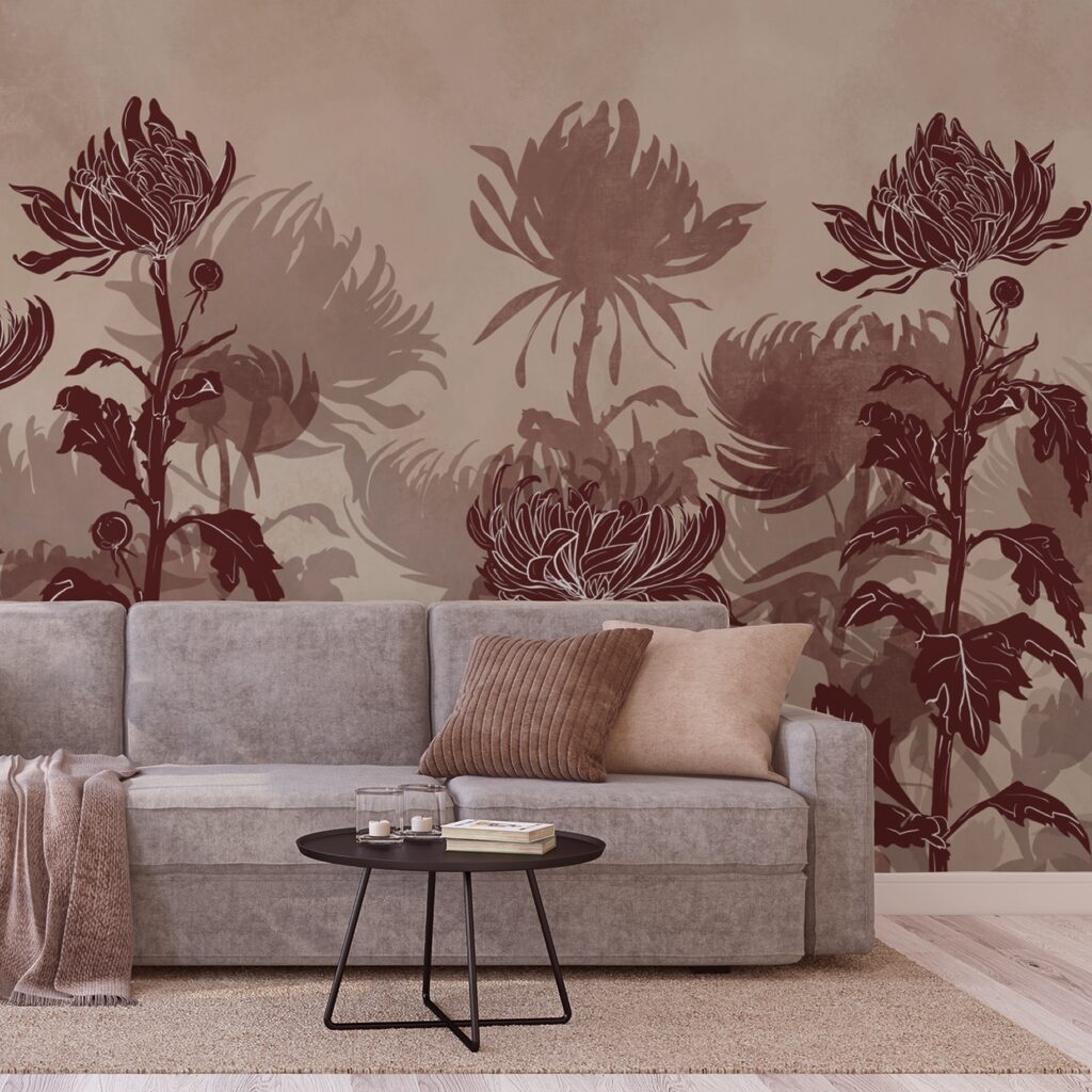 Desen de flori și frunze