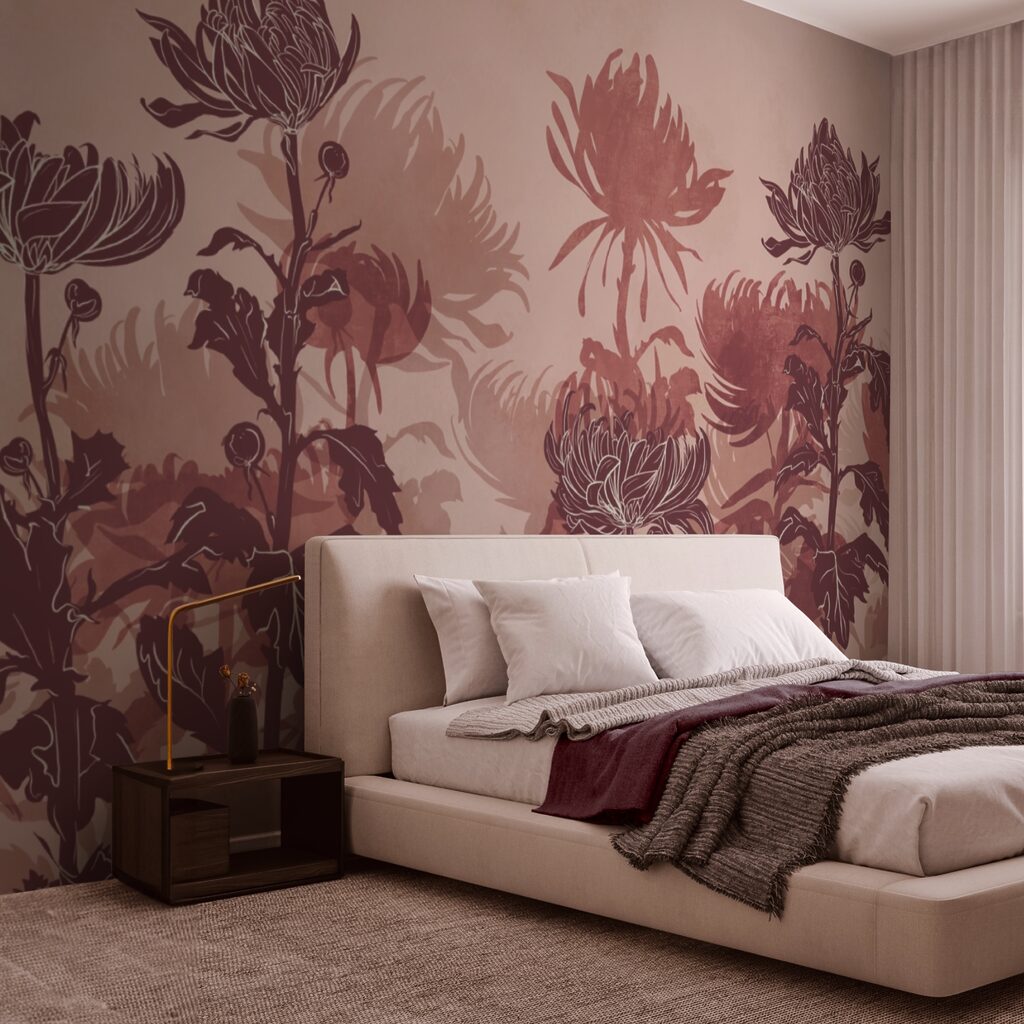 Desen de flori și frunze