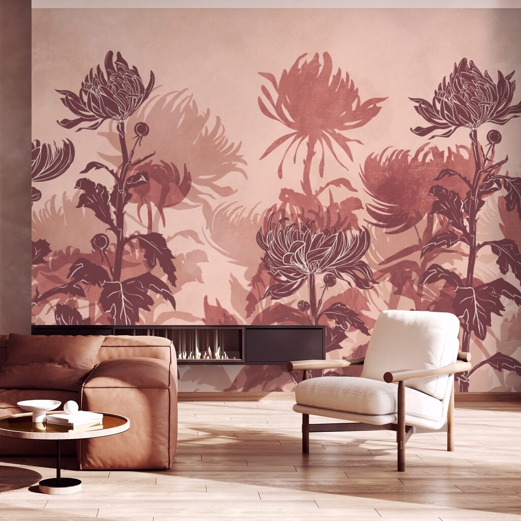 Desen de flori și frunze