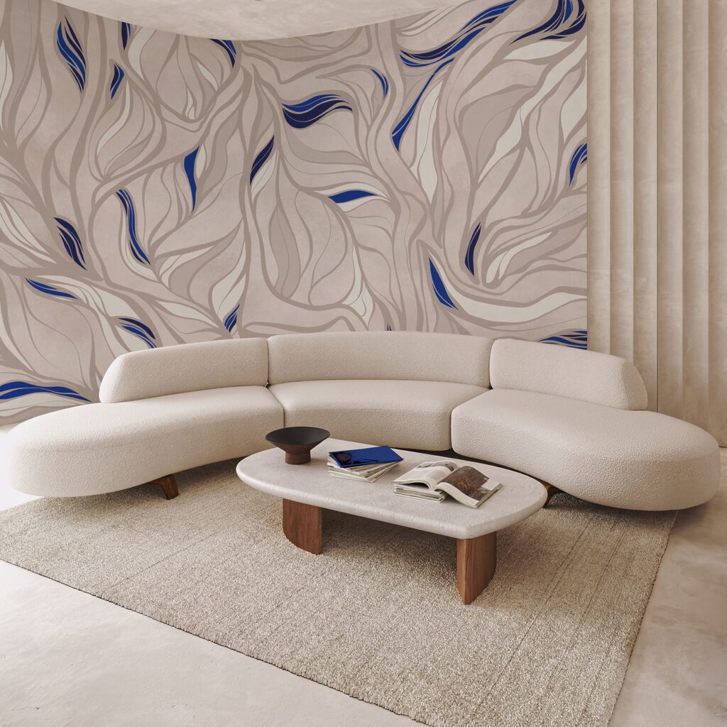 Model de linii albastre și albe