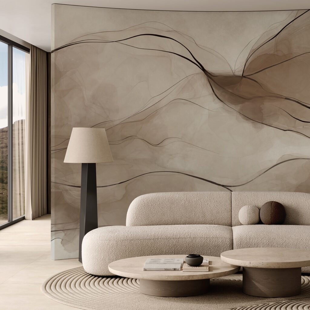 Design alb și albastru pe o suprafață gri