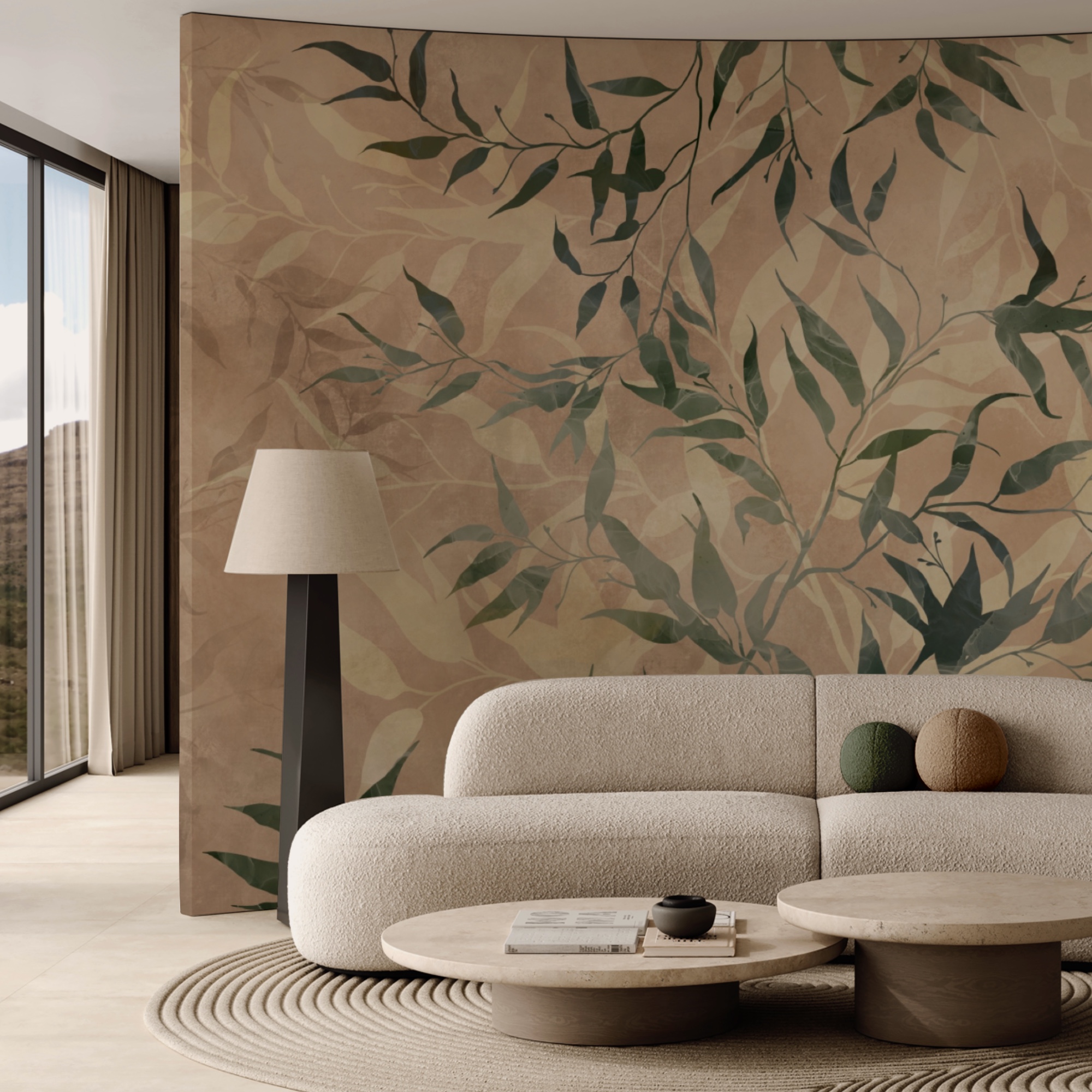 Frunze naturale pe fundal texturat