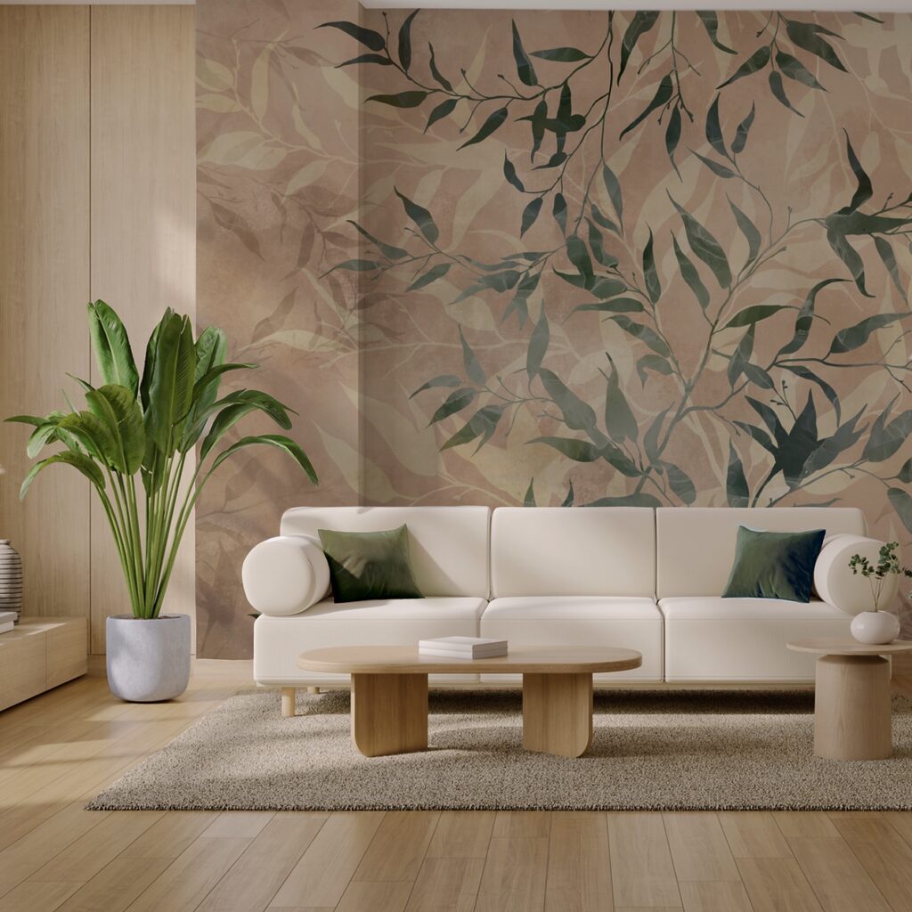 Frunze naturale pe fundal texturat