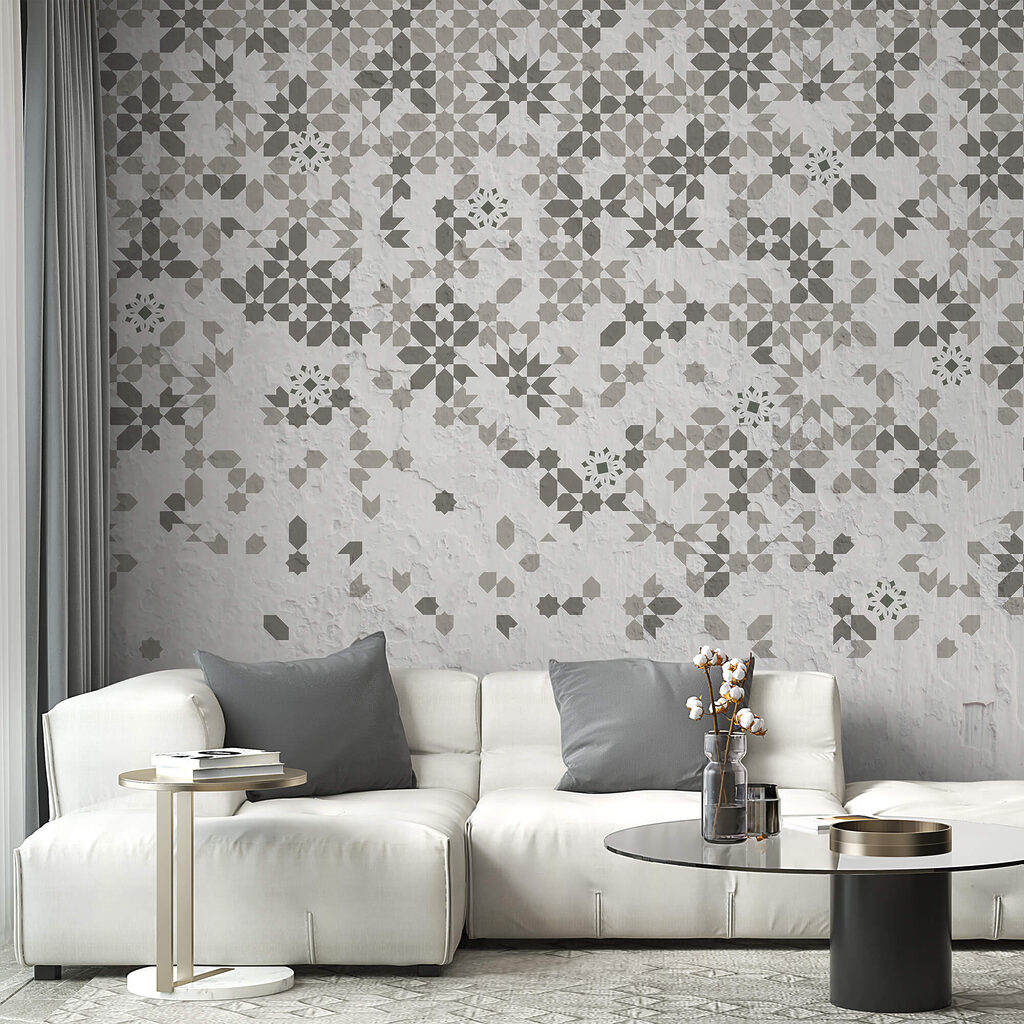 Perete cu multe modele diferite