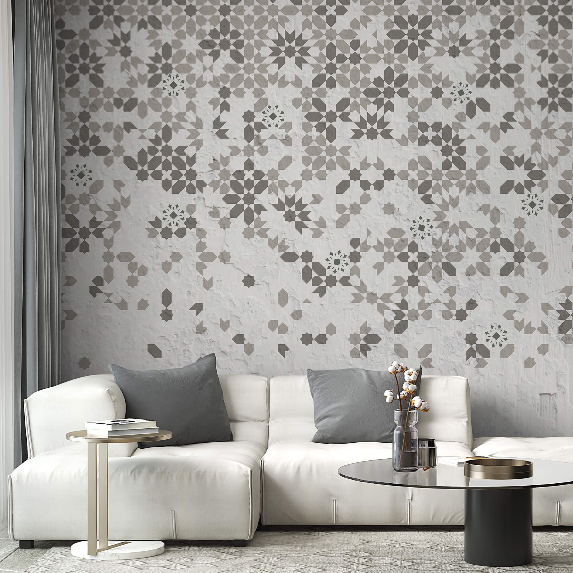 Perete cu multe modele diferite