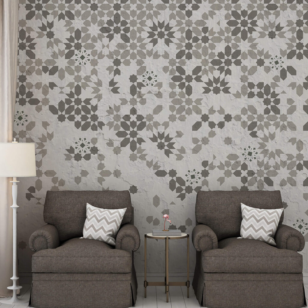 Perete cu multe modele diferite