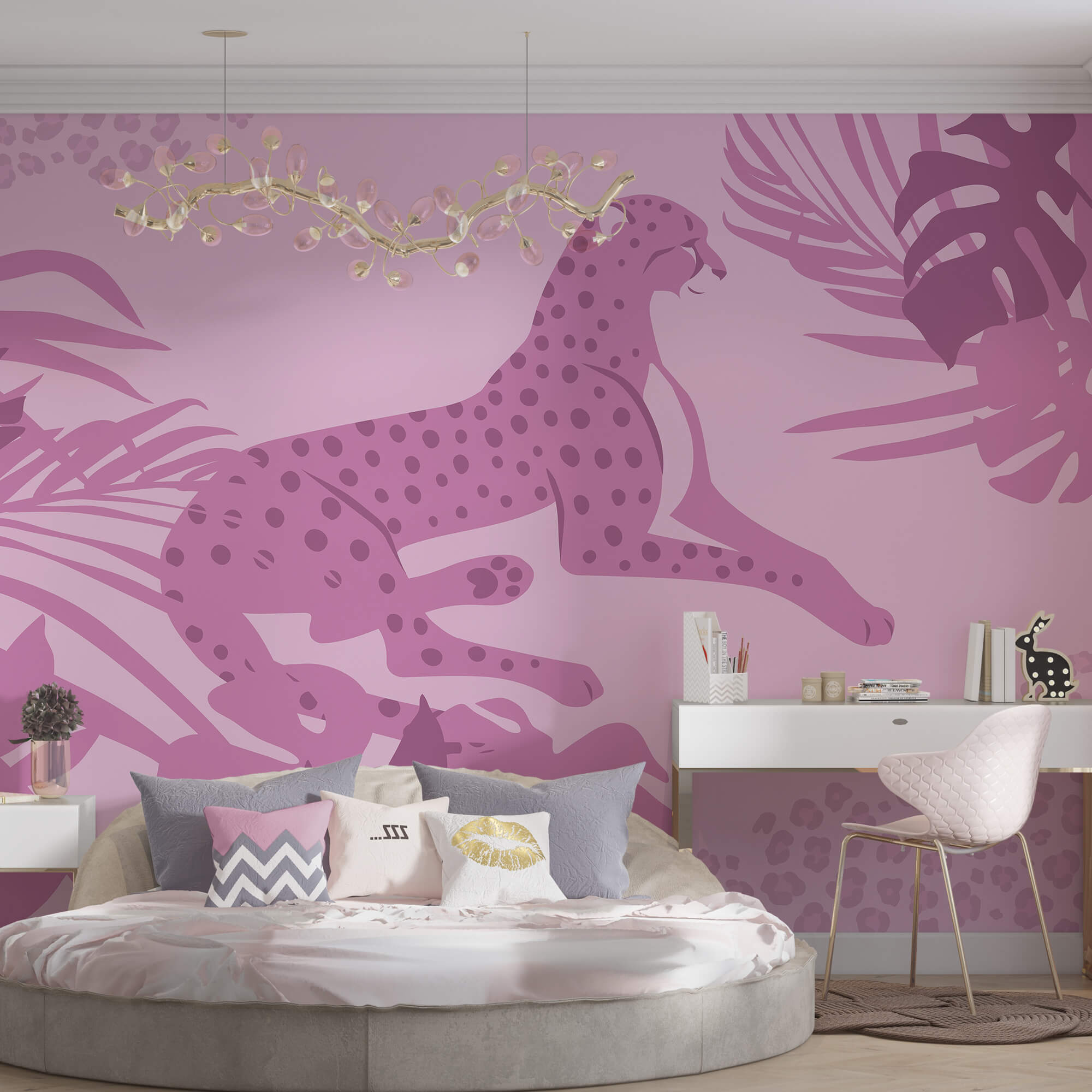 Ghepard violet cu pete roz