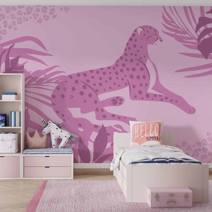 Ghepard violet cu pete roz
