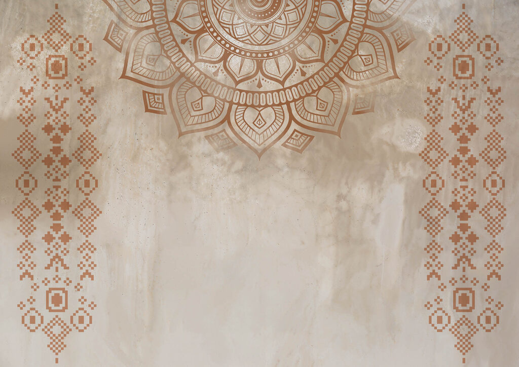 White and brown mandala